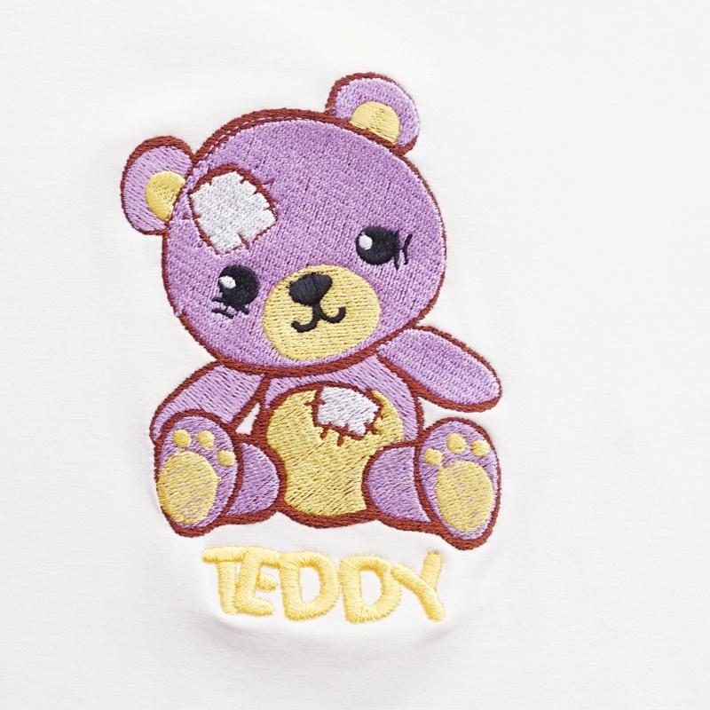 Áo Thun From Rộng MYO Vải Cotton Thêu Hình Teddy