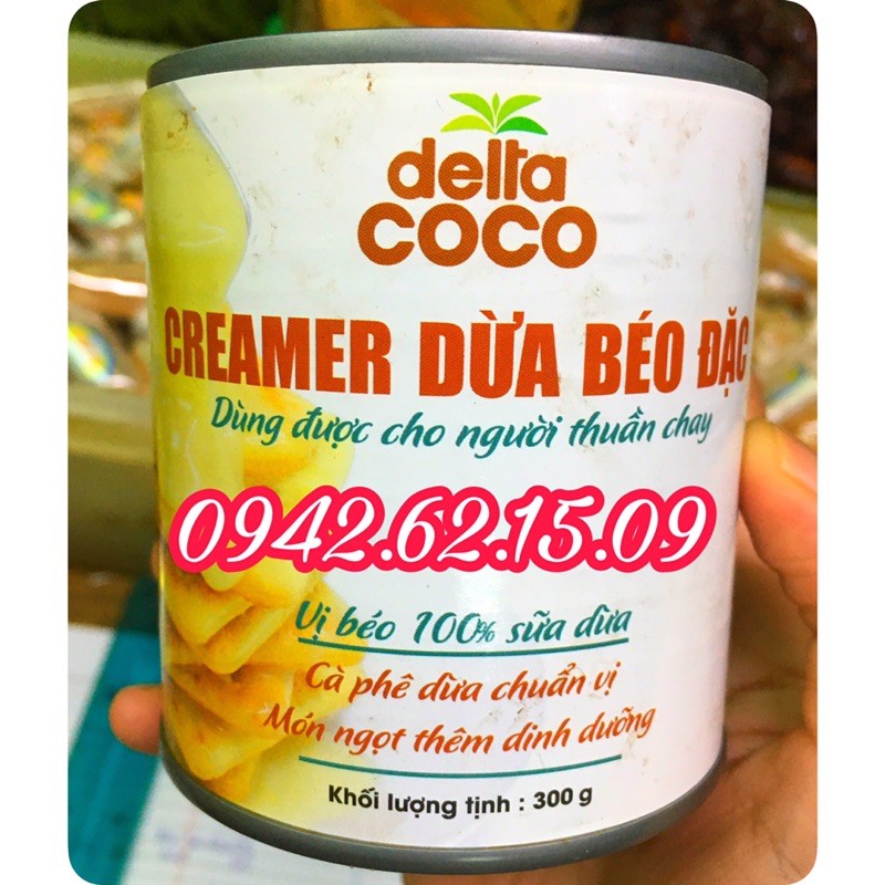 Kem dừa béo đặc creamer dừa béo đặc hủ 300 gram [date T10/2024]