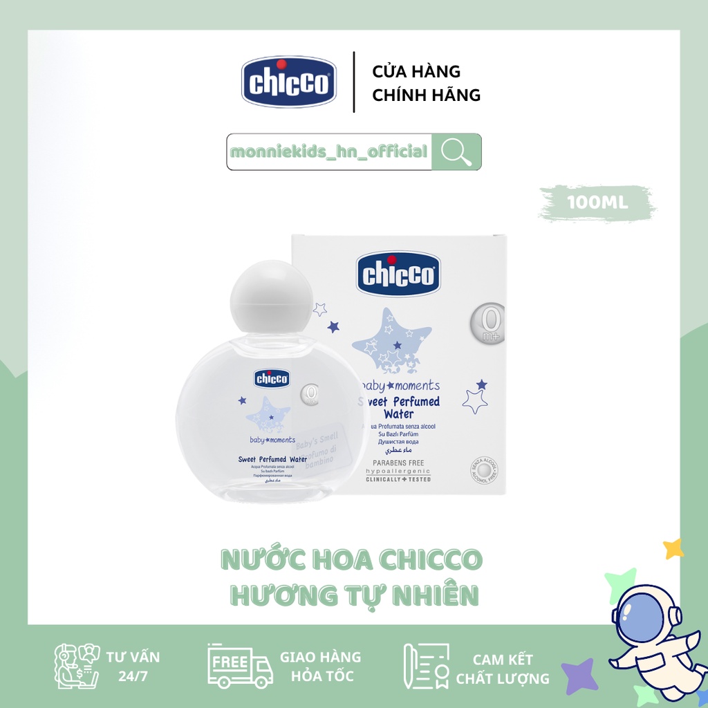 NƯỚC HOA CHICCO HƯƠNG TỰ NHIÊN CHO BÉ 100ML