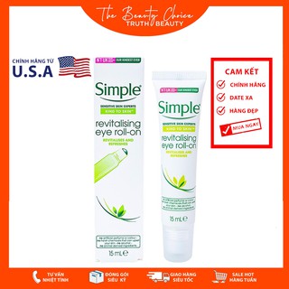 Lăn dưỡng mắt Simple Kind To Eyes Revitalising Eye Roll-On