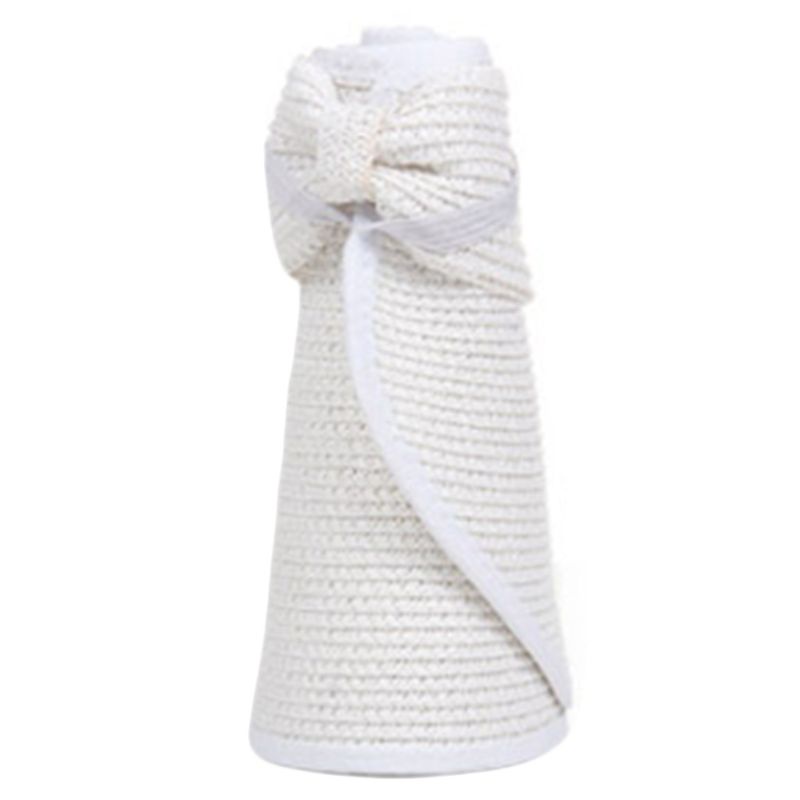 Mũ Rơm Chống Nắng Mùa Hè Hở Chóp Thắt Nơ Lưng Có Thể Điều Chỉnh Thoáng Khí Cho