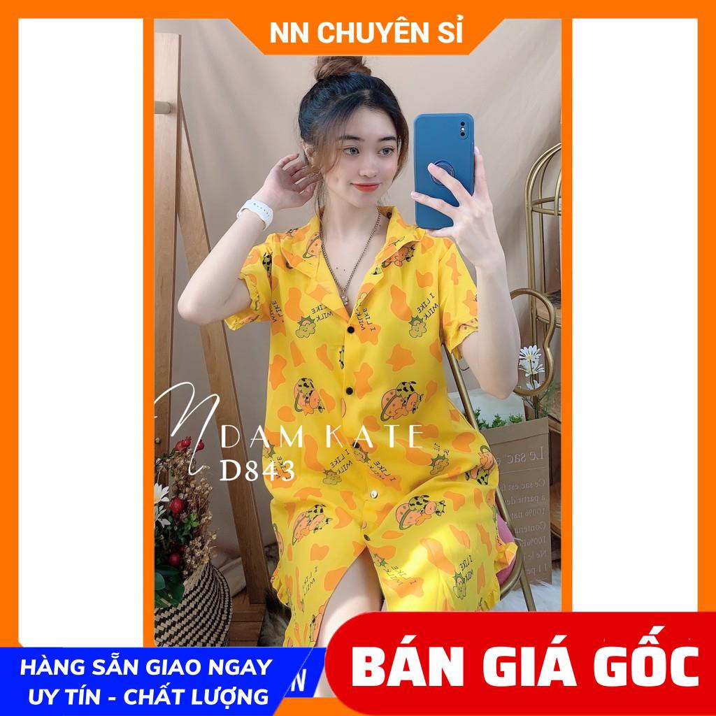 Đầm kate in hình cực xinh D843 ⚡Ảnh thật⚡