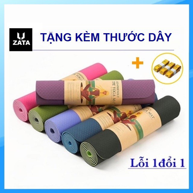 THẢM YOGA ❤️FREESHIP❤️THẢM TẬP YOGA TPE 2 LỚP 6mm siêu hịn