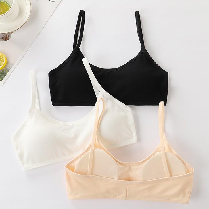 Áo ngực thể thao màu sắc đơn giản cho bé gái 8-14 tuổi