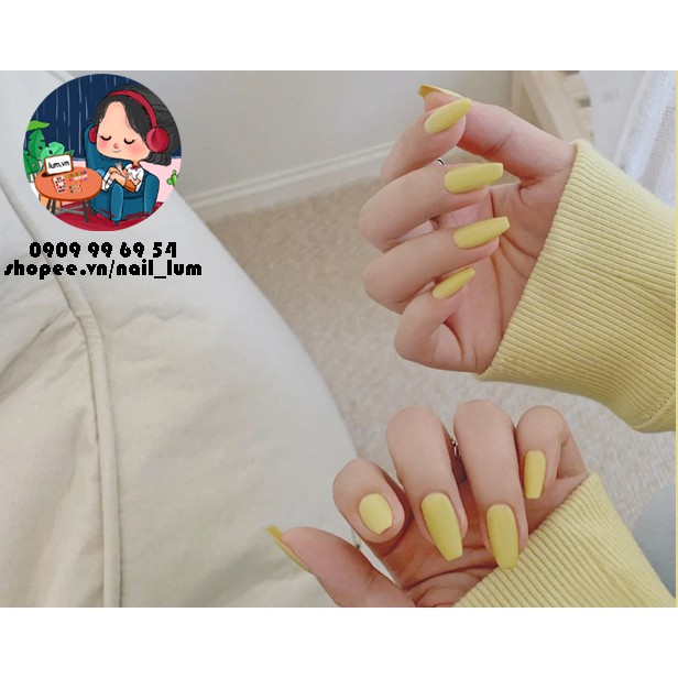 Móng Giả - Nail Dài Đơn Màu [Sẵn Keo - Đóng Hộp 24 Mẫu Đủ Size]