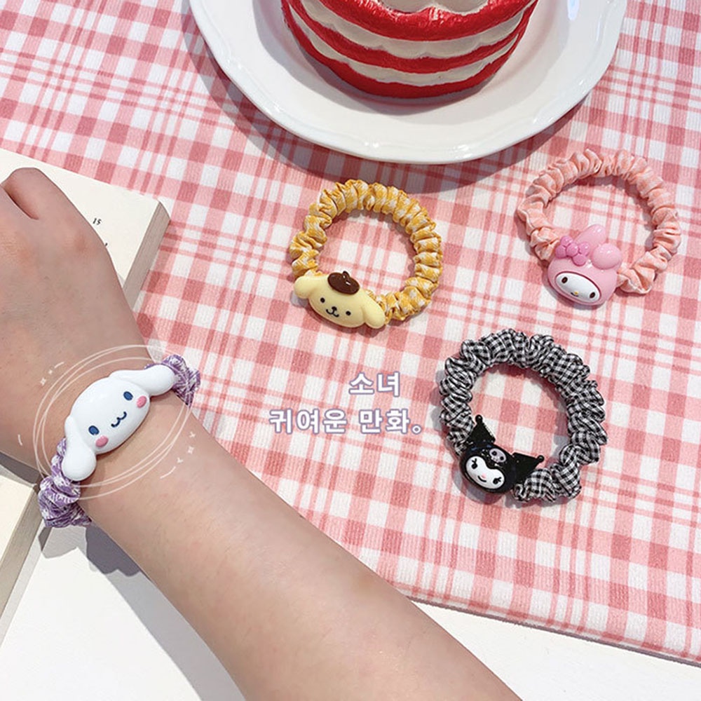 Dây buộc tóc co giãn tốt trang trí họa tiết động vật đáng yêu
