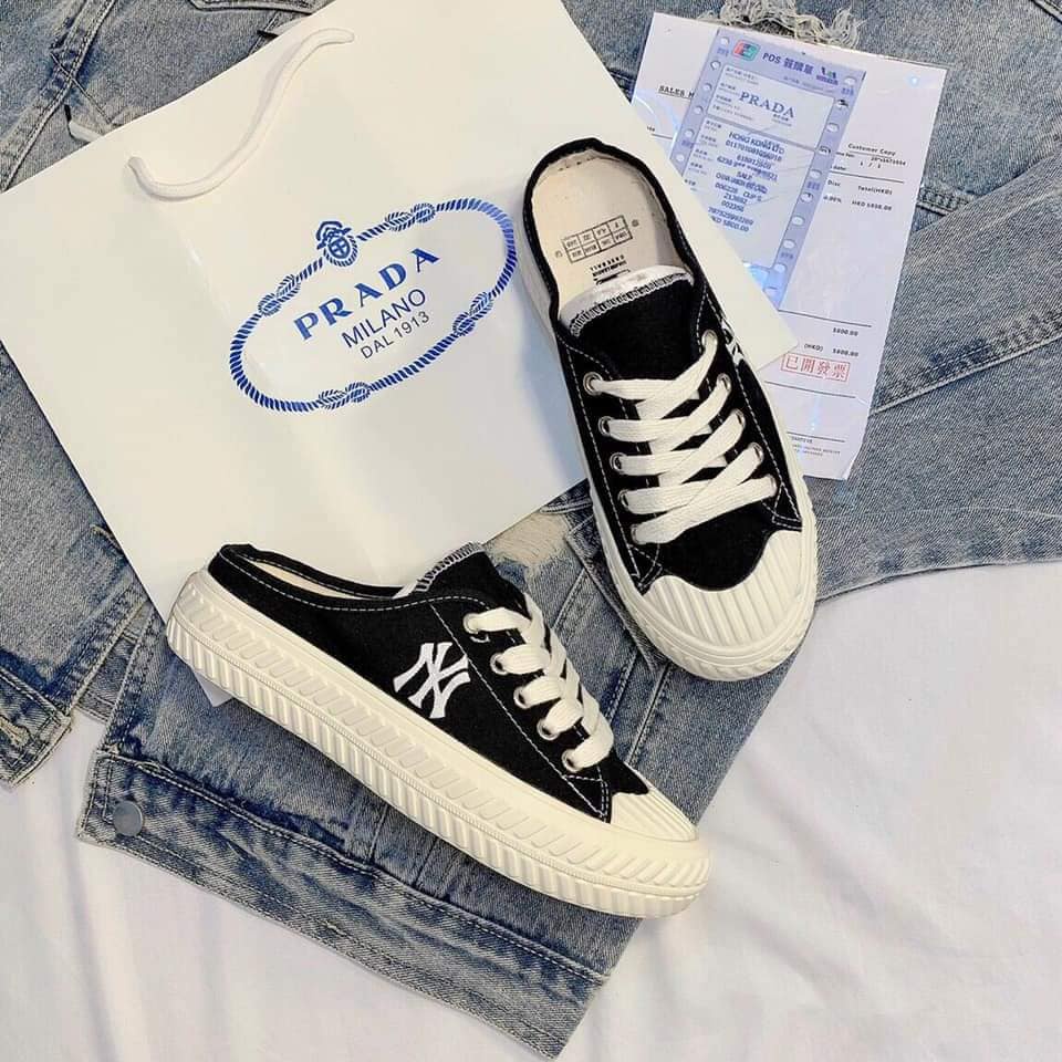 [FLASH SALE ][FULL BOX + BILL]Sục 𝐌𝐋𝐁 NY đen họa tiết, giày đạp gót hottrend 2021 | BigBuy360 - bigbuy360.vn