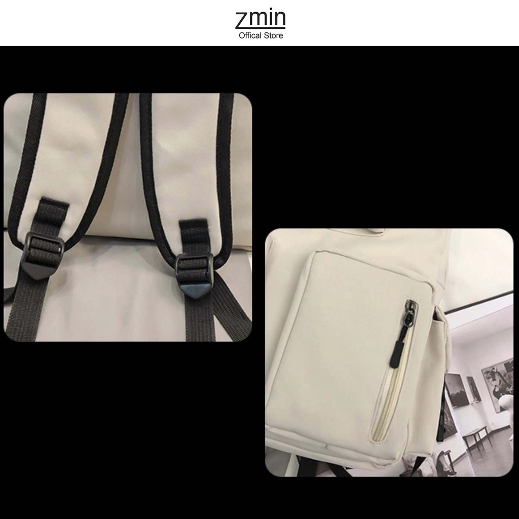 Balo đi học thời trang Zmin, chống thấm nước đựng vừa laptop 15,6inch, A4-Z102