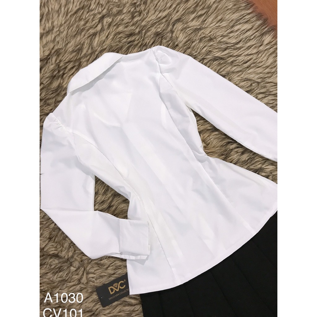 [ xả kho ] MiD Set đen trắng cổ bẻ V1030 Mie Design ảnh thật