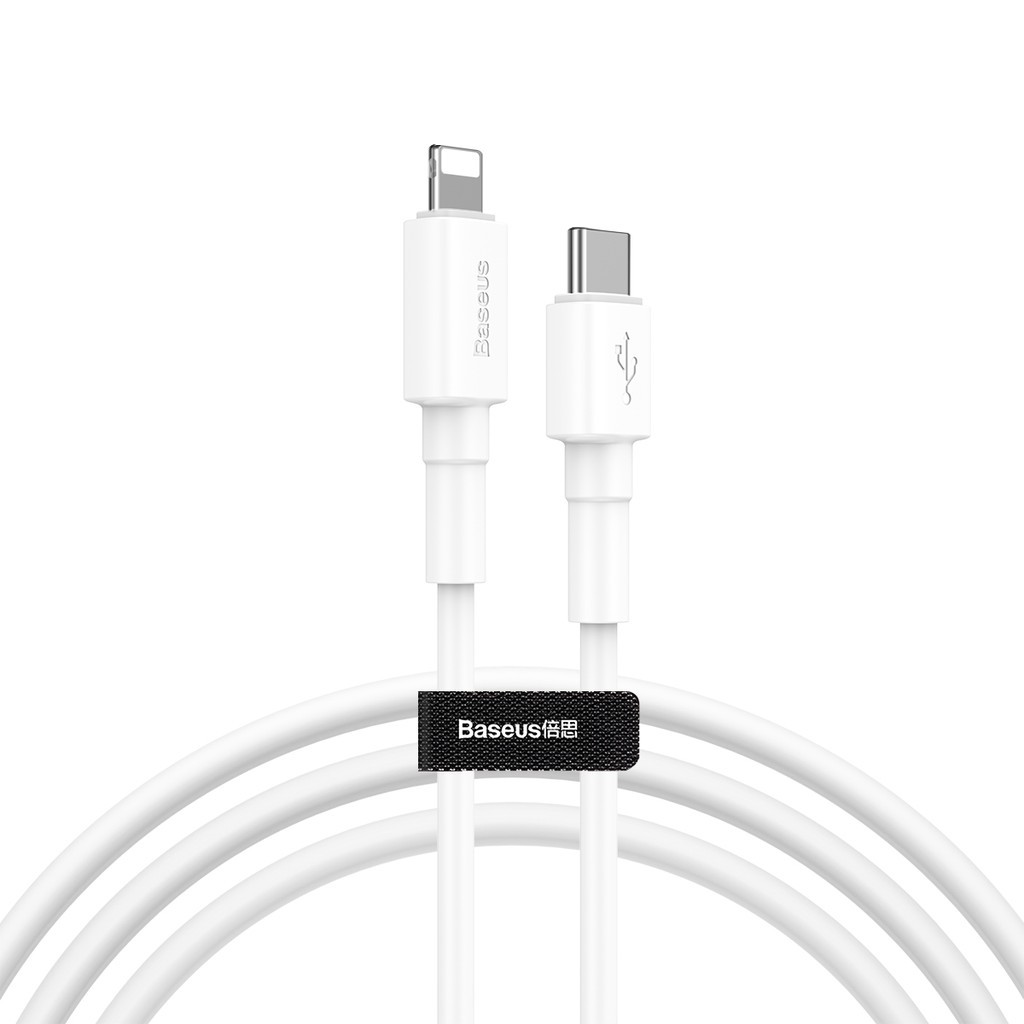 Cáp sạc nhanh PD 18w TypeC to Baseus Mini White 1m CATLSW-02