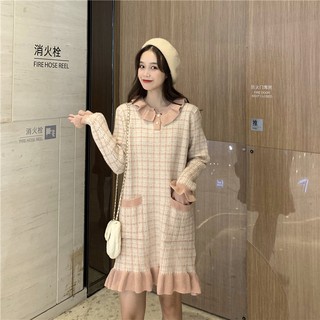 Váy len caro nhún bèo ulzzang ( có ảnh thật + clip )