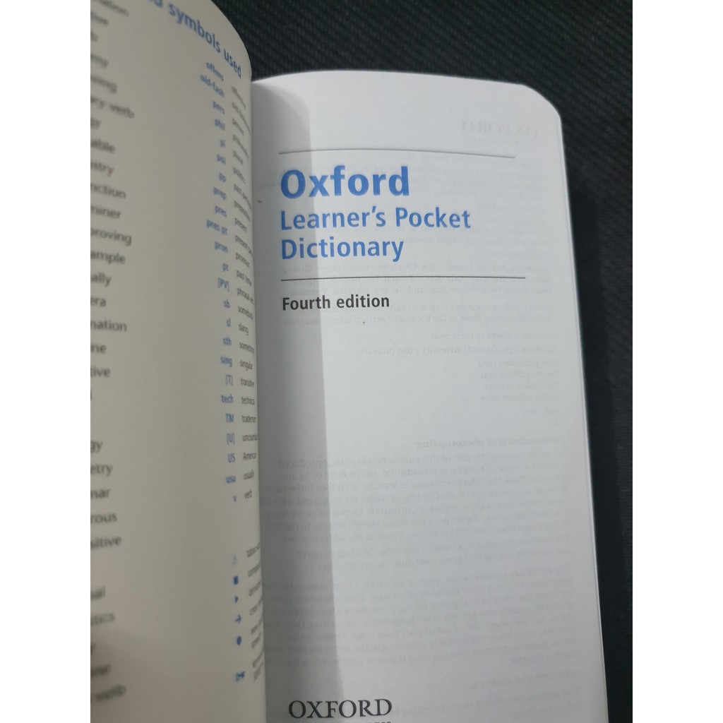 Từ điển bỏ túi (Anh - Anh): Oxford Learner's Pocket Dictionary (Fourth Edition)