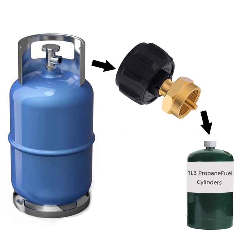 Đầu Nối Chuyển Đổi Khí Propane 1lb Cho Bình Ga QCC Propane rv Propane