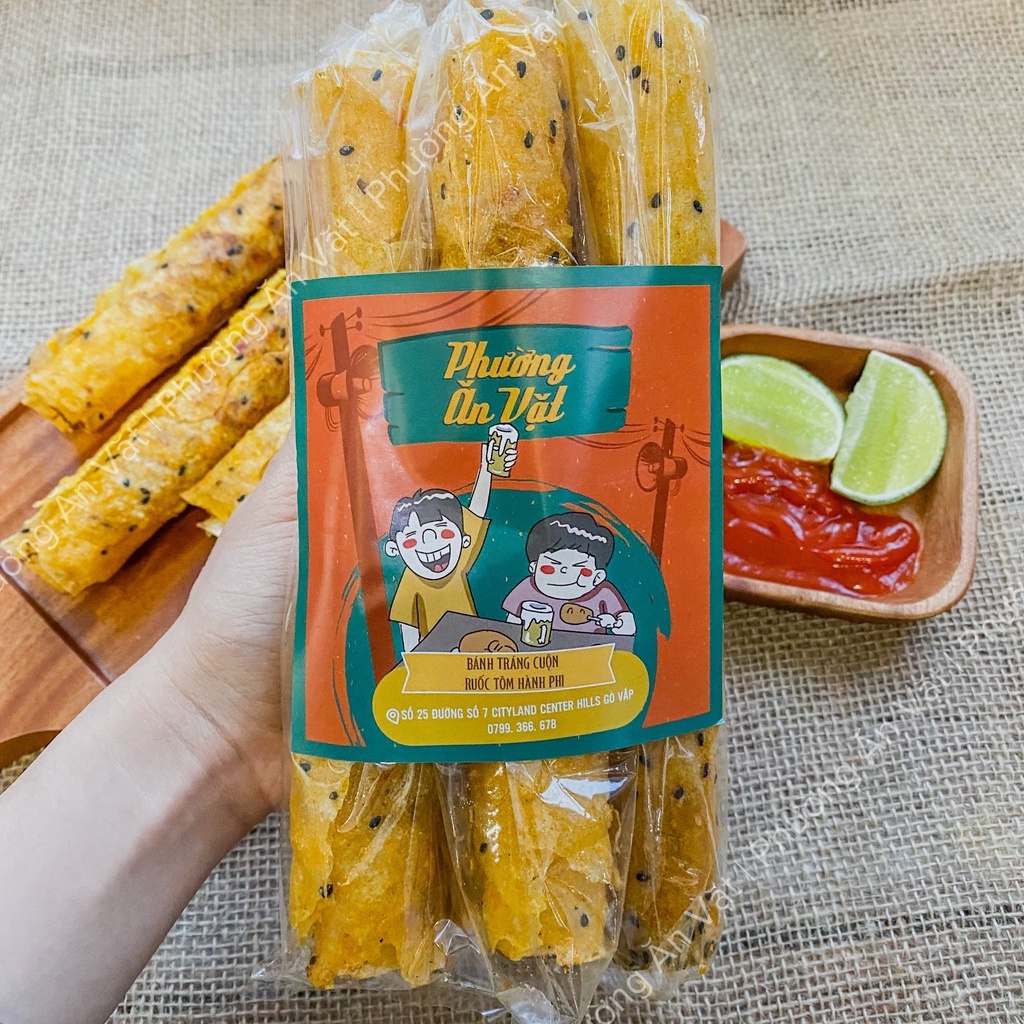 Bánh Tráng Cuộn Ruốc Tôm Hành Phi Đồ Ăn Vặt Đặc Sản Đà Lạt | Phường Ăn Vặt - Sài Gòn