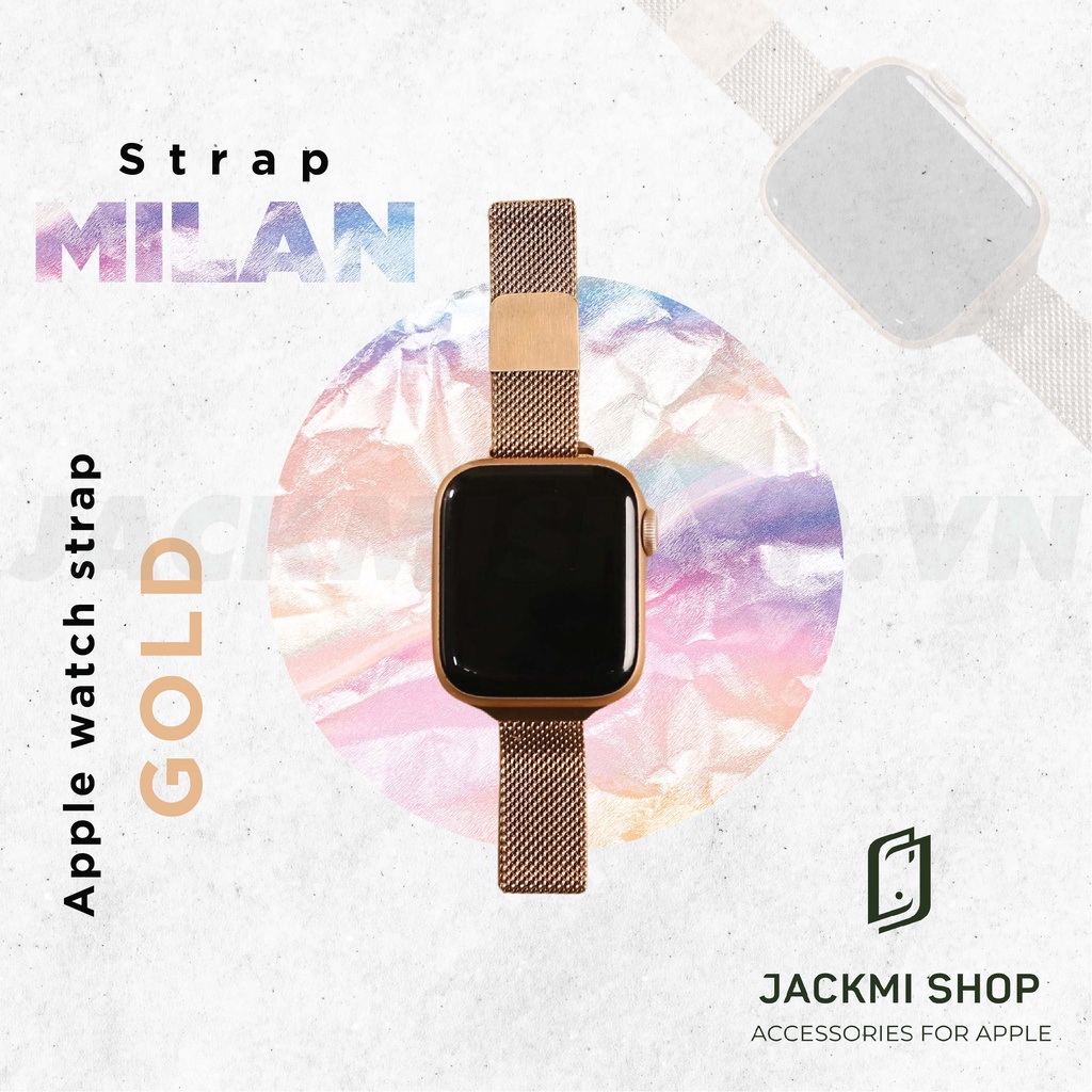 [FULL BOX] Dây Milan Thép Bản Nhỏ cho Apple Watch Series 7/6/5/4/3/2/1