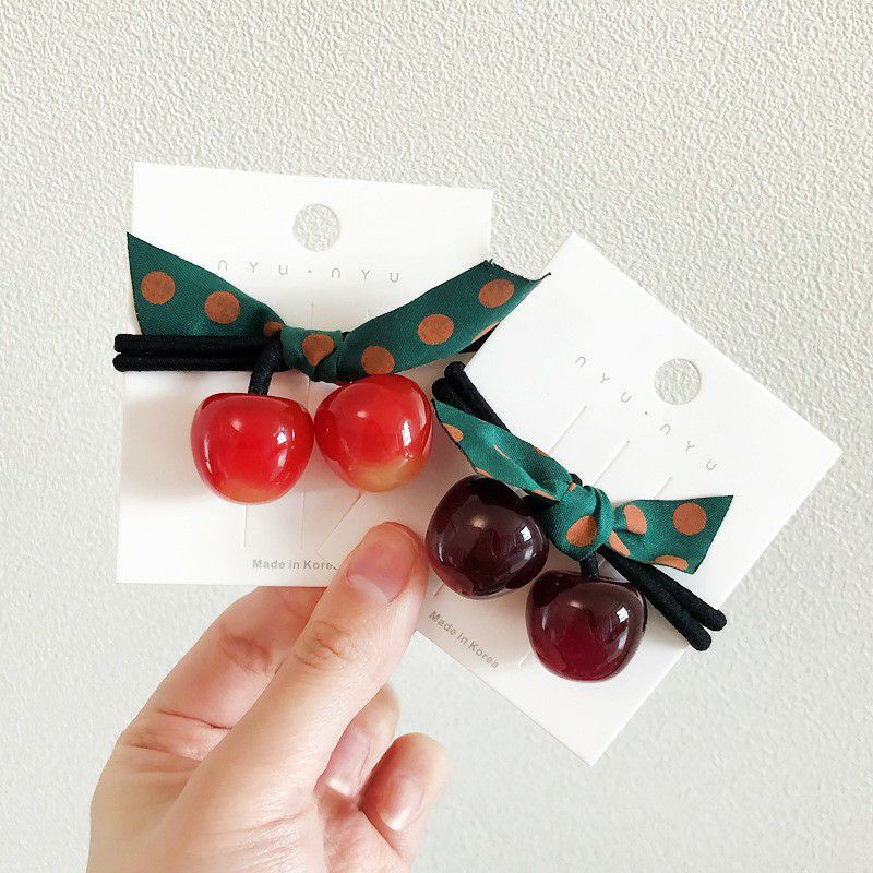 Dây cột tóc hình trái cherry