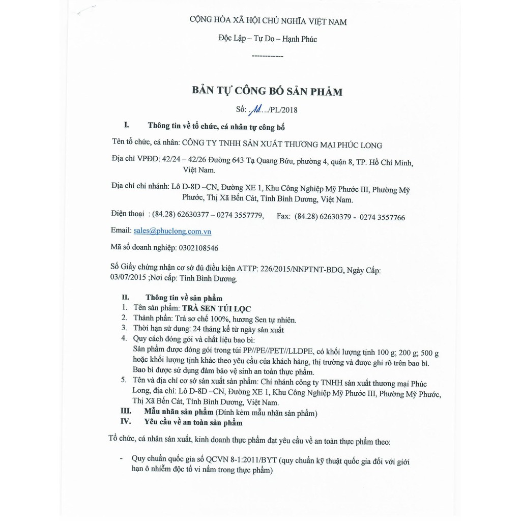 Trà Sen Túi Lọc - Phúc Long Coffee & Tea | BigBuy360 - bigbuy360.vn