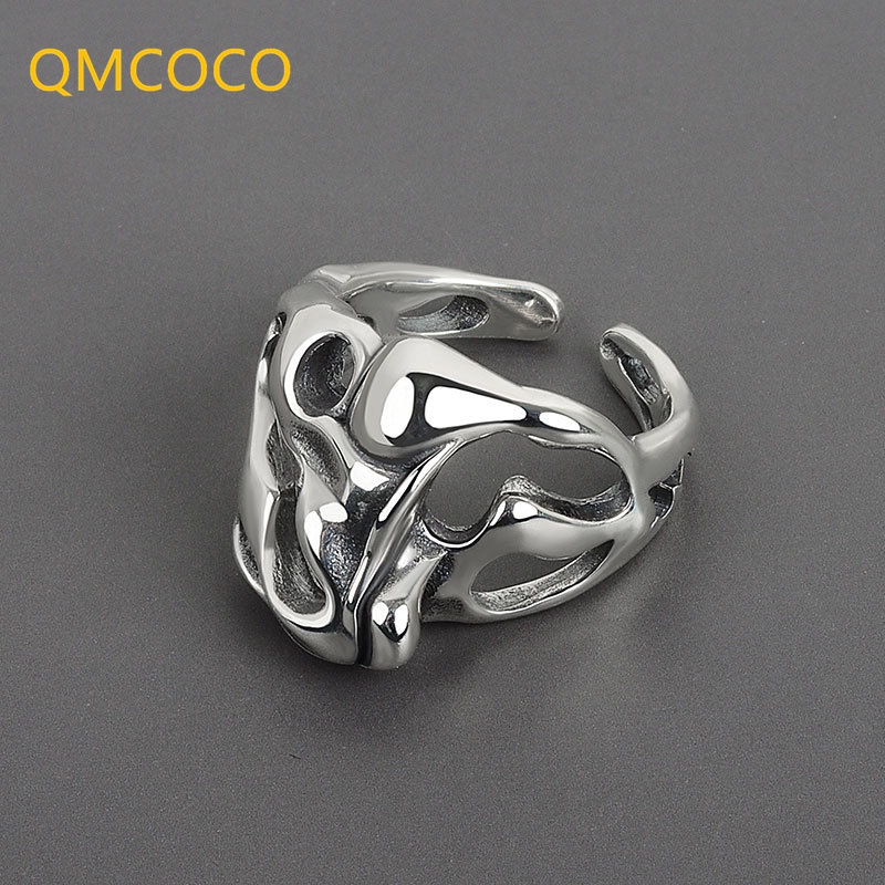 Nhẫn Bạc Dạng Hở Phong Cách INS Đơn Giản Sáng Tạo Có Thể Điều Chỉnh Màu Sắc Dành Cho Nam Nữ