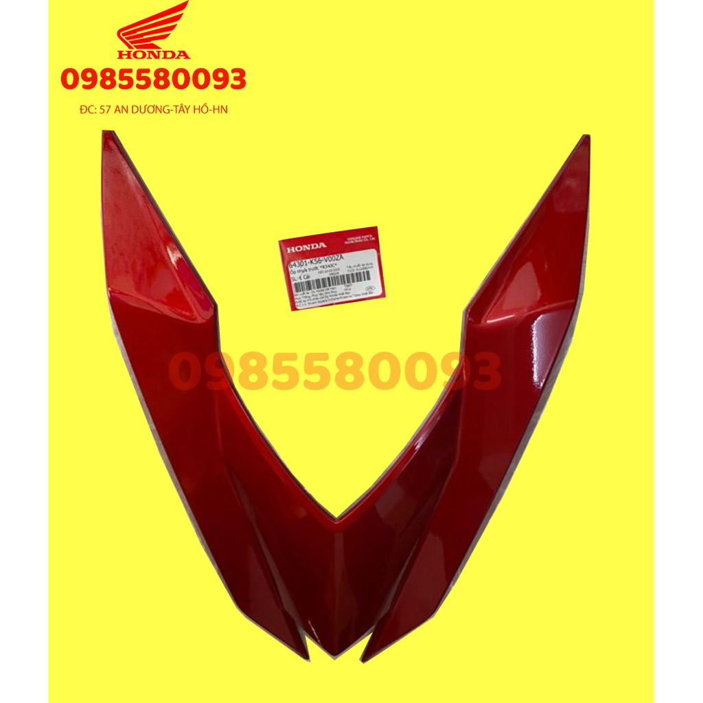 DÈ CHẮN BÙN TRƯỚC WINNER V1 MÀU ĐEN BÓNG CHÍNH HÃNG HONĐA, CÓ BÁN LẺ HAI MẢNH