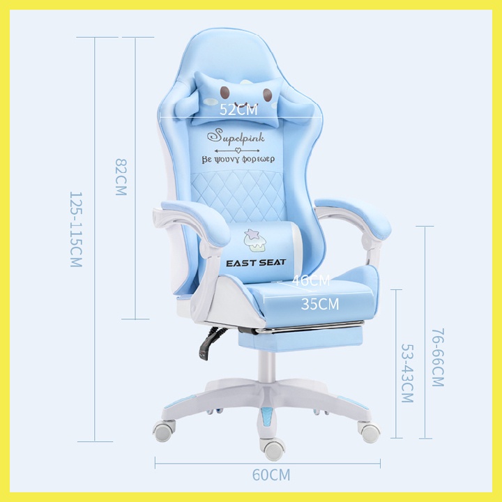 Ghế Gaming Cao Cấp Dành Cho Các Game Thủ,Live Stream, Ghế Xoay Văn Phòng - Có Gác Chân