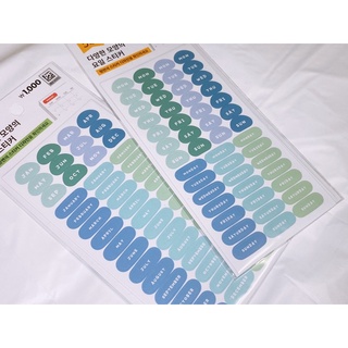 [CÓ SẴN] STICKERS TRANG TRÍ THỨ-NGÀY-THÁNG DAISO HÀN QUỐC