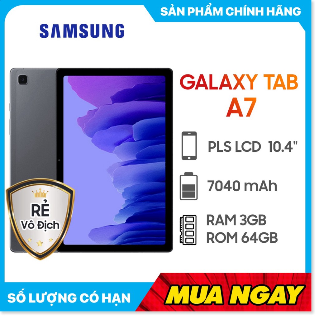 Máy Tính Bảng Samsung Galaxy Tab A7 2020 (3GB/64GB) - Hàng Chính Hãng - Bảo hành 12 Tháng | BigBuy360 - bigbuy360.vn