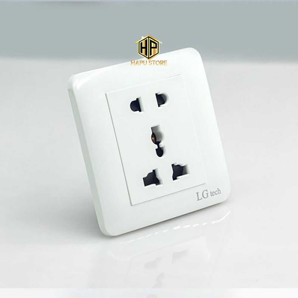 Ổ cắm điện âm tường 5 chấu chuẩn Châu Âu LG-F21-018 - Hapustore