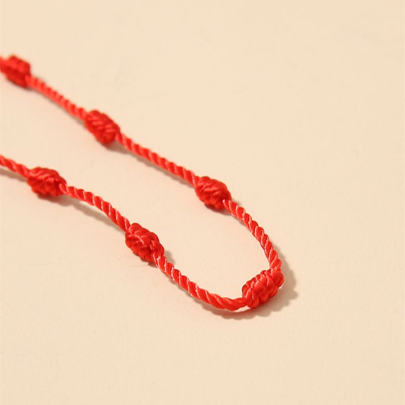 Set 2 Vòng Đeo Tay Chân Bện Dây Đỏ May Mắn 7 Nút Thời Trang Có Thể Điều Chỉnh Cho Thành Công Và Thịnh Vượng