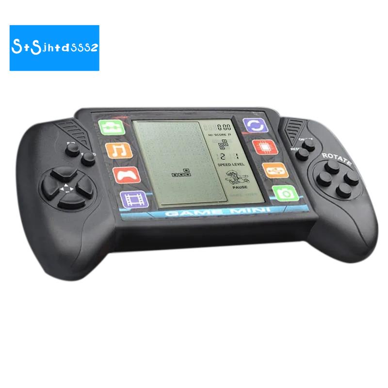Pocket Handheld Video Game Console 3.5in LCD Mini Portable Brick Game Player with Built-in 23+26 Games (Black)