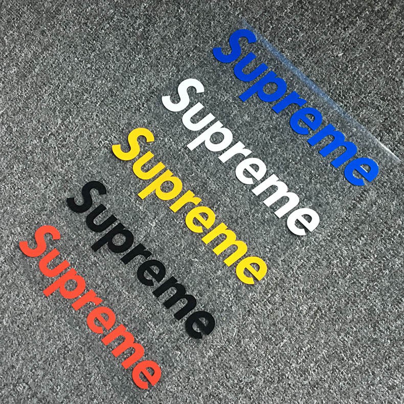 Miếng Dán logo supreme Phản Quang Chống Thấm Nước Trang Trí Xe Máy / Xe Đạp Điện