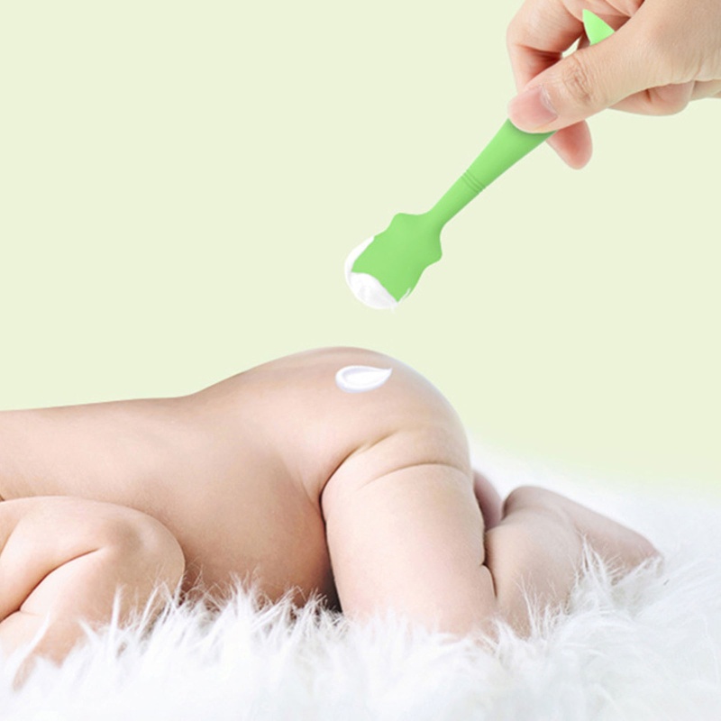 Bàn Chải Vệ Sinh Mông Em Bé Có Giác Hút Bằng Silicone Tháo Rời Được