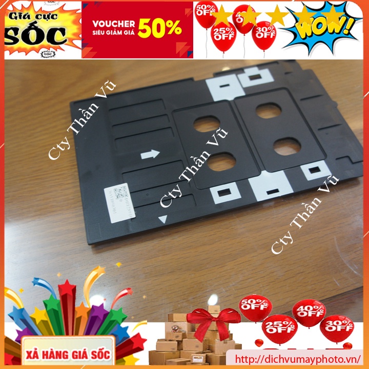 Khay in thẻ nhựa PVC dùng cho máy in phun màu Epson A4 L805 L800 T60 T50 chuẩn đẹp bền kholinhkienmayin