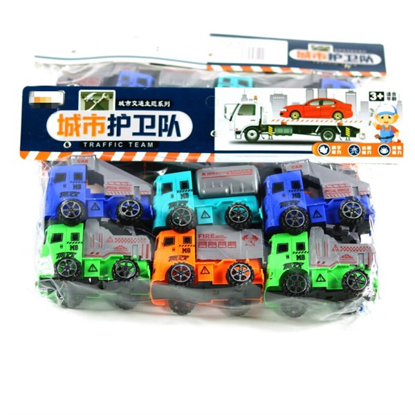 Túi đồ chơi set 6 xe công trường cao cấp, xe ben, xe chuyên dụng, xe nâng cao cấp, bánh trớn dành cho bé 832-c16