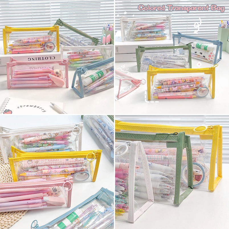 Túi Đựng Bút Chì/Mỹ Phẩm Bằng PVC Trong Suốt Sức Chứa Lớn