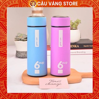 Bình nước thể thao lõi thủy tinh bọc nhựa ngoài, giữ nhiệt màu cute Cậu Vàng Store