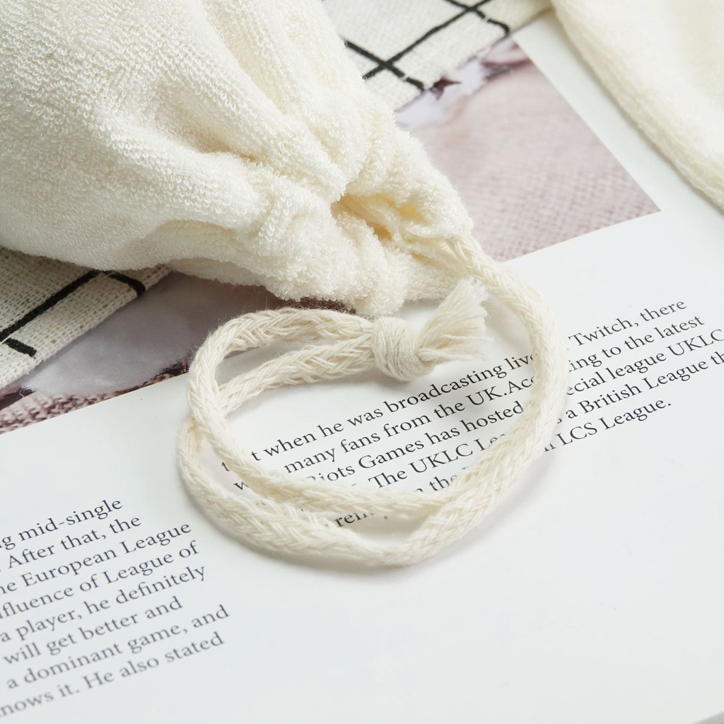 Túi Vải Tạo Bọt Sợi Tre Cho Da Nhạy Cảm Rửa Mặt Tẩy Trang