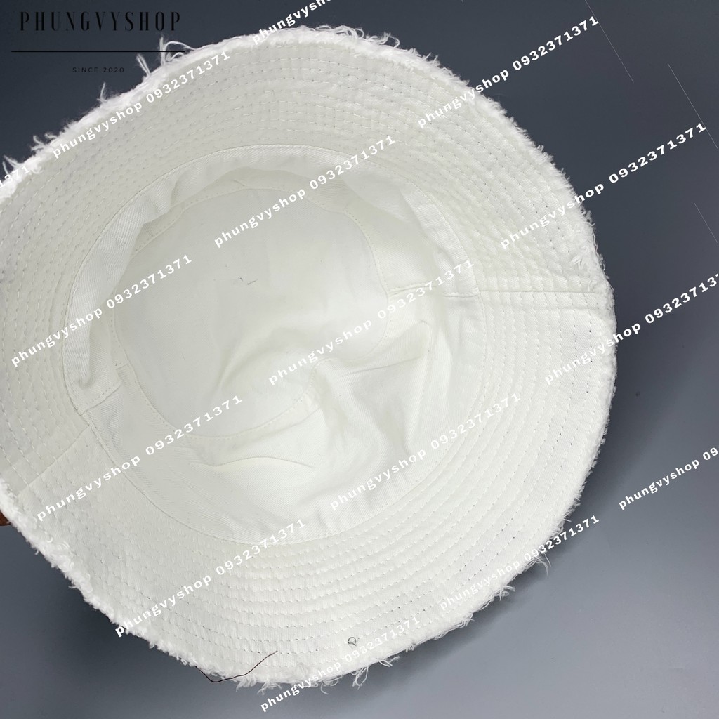 Mũ cụp VÀNH RÁCH THÊU DI RĂNG CƯA- nón hai mặt