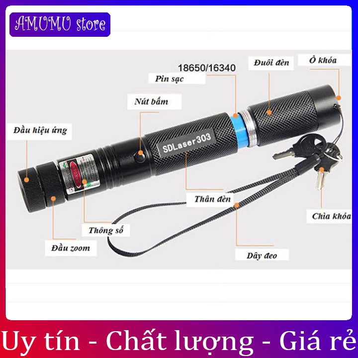 Đèn laze - đèn pin laser 303 chiếu xa hàng kilomet | BigBuy360 - bigbuy360.vn