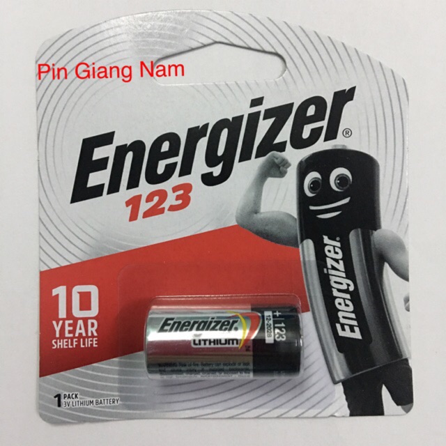 Pin CR123 Energizer 3V Lithium Battery Chính Hãng Vỉ 1 Viên