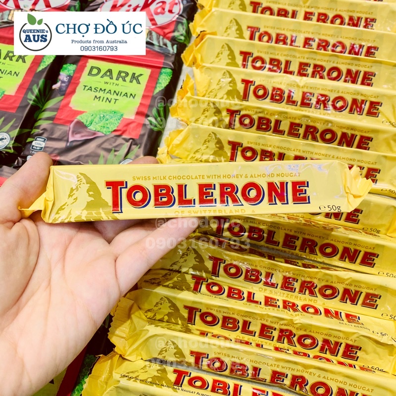 Chocolate sữa TOBLERONE dạng thanh - nhập Úc 🇦🇺