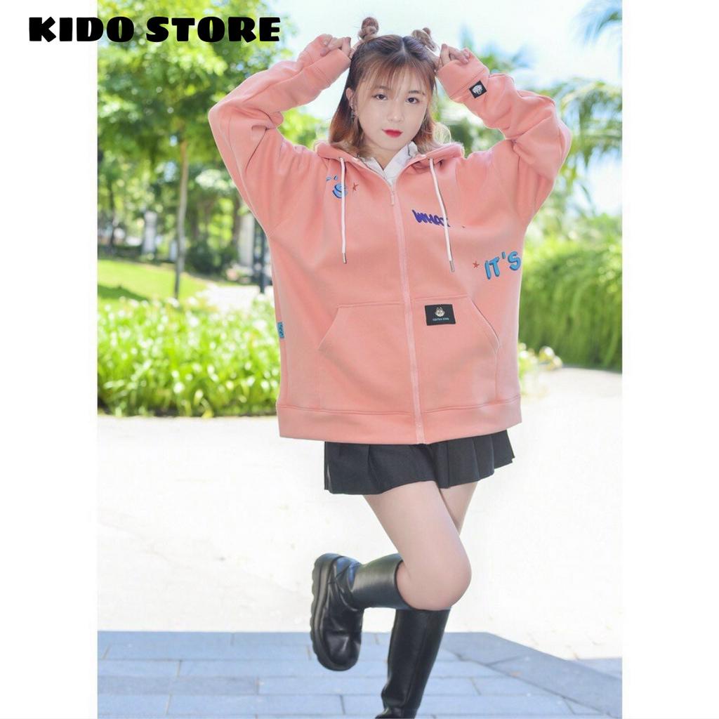 Áo khoác hoodie nỉ nam nữ form rộng thiết kế mới lạ độc đáo phong cách hàn tpc  của gkm_fashion