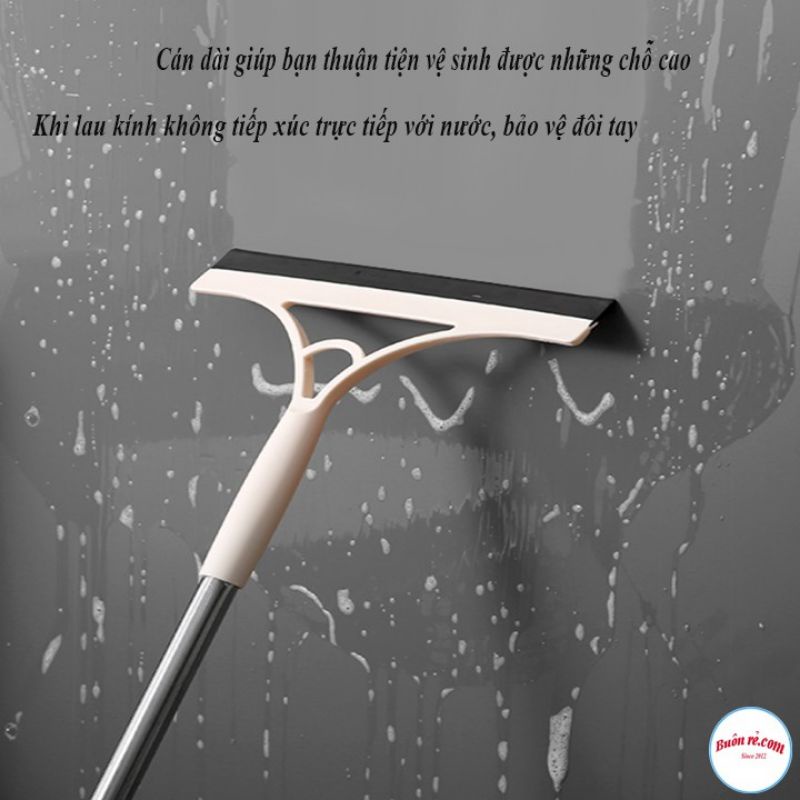 Dụng cụ cây gạt, lau kính cán inox dài tiện dụng, Cán dài 70cm, lưỡi silicone cao cấp 28cm hiệu quả ngay lần đầu sử dụng