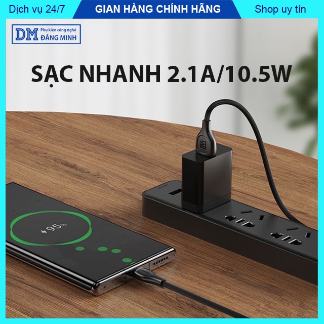 Dây sạc nhanh IPh 2.1A Remax dây sạc 10.5W từ nhôm và nhựa TPE cao cấp 160.I 160
