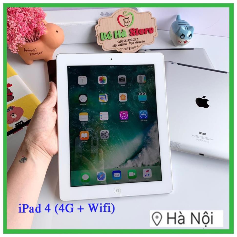 [ duckhiem ]Máy Tính Bảng iPad 4 - 64/ 32/ 16Gb (Wifi + 4G)- Zin Đẹp 99% - Pin Khoẻ - Màn Rentina sắc nétNK032 | BigBuy360 - bigbuy360.vn