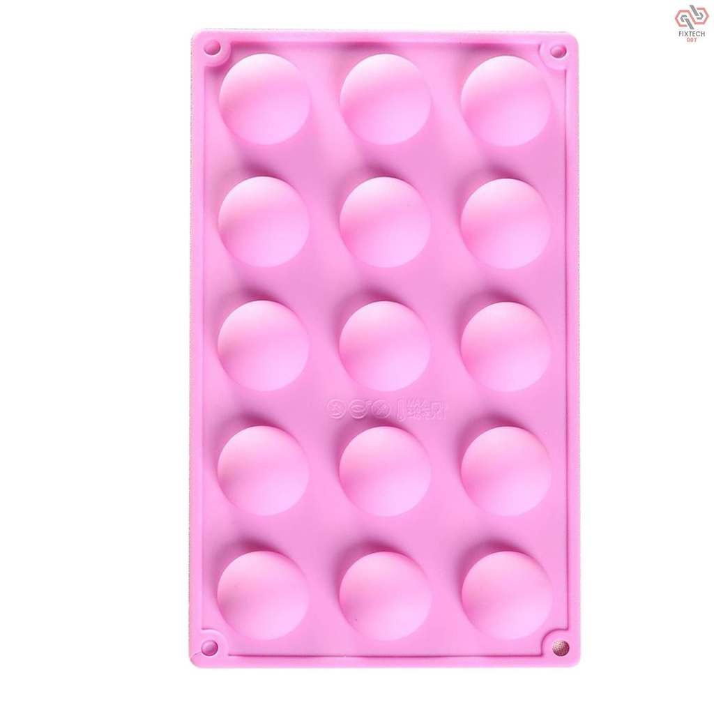 1 Khuôn Silicone Làm Bánh Hình Bán Nguyệt 15 Lỗ Không Dính Diy