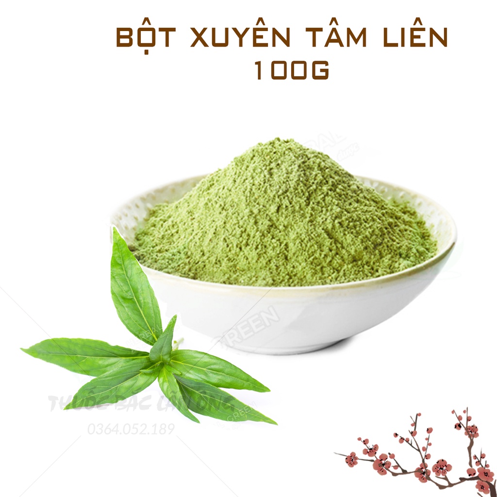 Bột thảo mộc xuyên tâm liên 100g ( Bột xuyên tâm liên nguyên chất tăng cường hệ miễn d ịch)