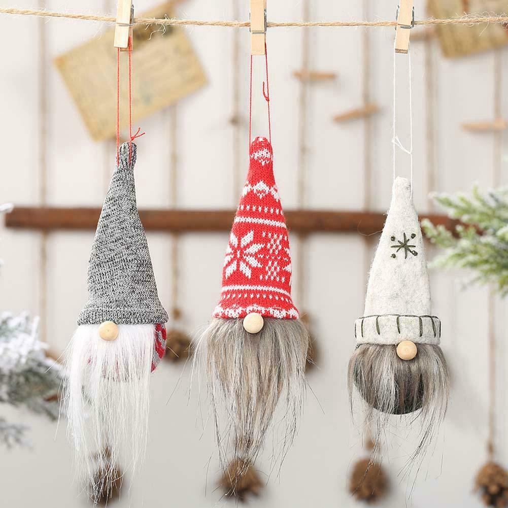 Christmas Faceless Gnome Santa Xmas Tree Hanging Ornament Doll Decoration