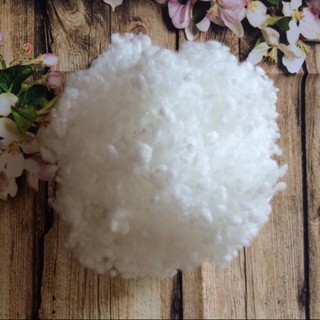 1KG Bông Gòn Hạt Bi Nhồi Gối, Thú Bông, Trang Trí Giả Tuyết