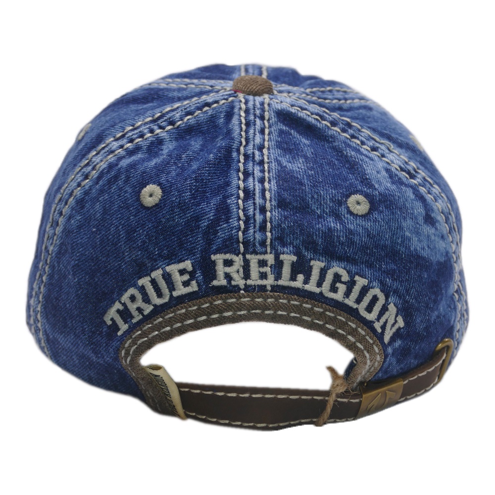Nón kết ông địa True Religion loại xịn thêu một nữa - Chất liệu vải cao cấp, vá da trước kết tạo nên sự đẳng cấp