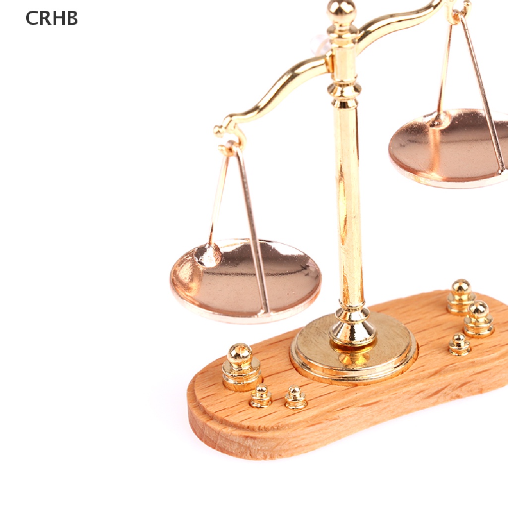 Mô Hình Cân Điện Tử Mini Trang Trí Nhà Búp Bê CRHB Tỉ Lệ 1 / 12 Mới